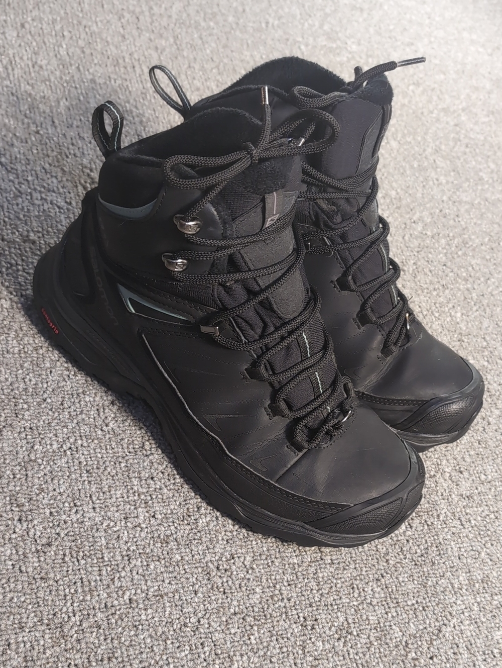 Salomon X Ultra Mid Winter CS WP Waterproof Hiking Boots Black Women’s Size 7